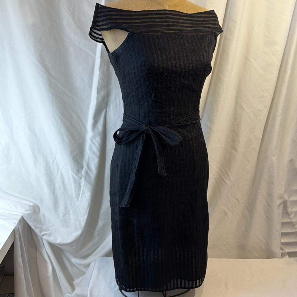 Milly of New York black silk/cotton blend black dress. 4. Needs work/has issues